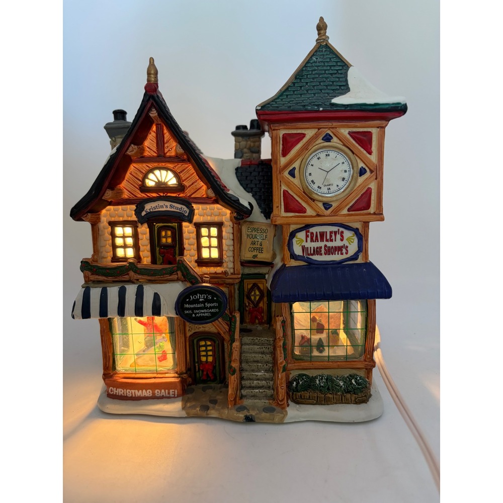 RARE Vintage Lemax Vail Village Frawley's Shoppe's 2004 Lighted 45108S Christmas